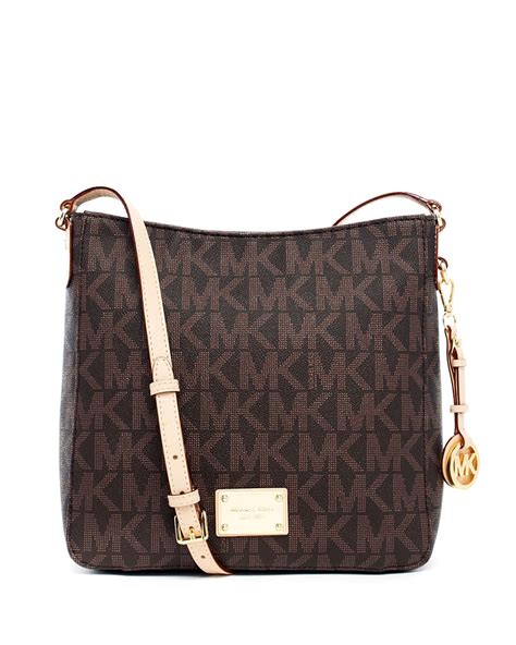 michael kors large logo messenger bag|michael kors messenger bag women.